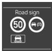 SKODA Kodiaq (2017-2021) - Exemple d'affichage de panneau de signalisation - 1