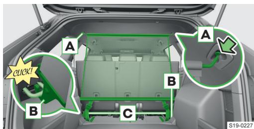 SKODA Kodiaq (2017-2021) - Attacher le filet de séparation - 1