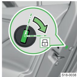 SKODA Kodiaq (2017-2021) - Verrouiller la portiere sans cylindre de fermeture - 2