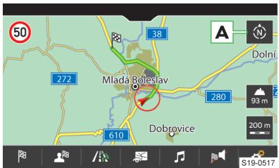 SKODA Kodiaq (2017-2021) - Orientation de la carte - 1