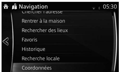 MAZDA 6 GJ - Saisissez les coordonnées de la destination - 1