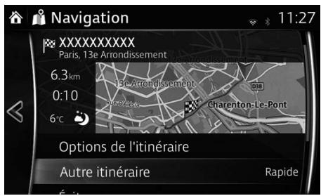 MAZDA 6 GJ - Vérifier des itinéraires alternatifs au moment de la planification de l'itinéraire - 2