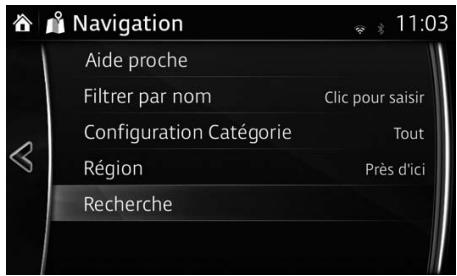 MAZDA 6 GJ - Recherche d'un POI (point d'intérêt) par catégories - 6