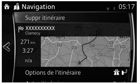 MAZDA 6 GJ - Vérifier des itinéraires alternatifs au moment de la planification de l'itinéraire - 1