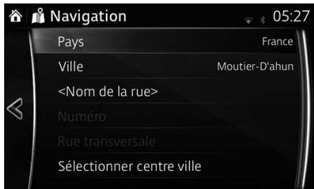MAZDA GL Phase 3 (2017-2022) - Système de navigation - Saisir une adresse - 1