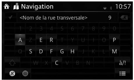 MAZDA GL Phase 3 (2017-2022) - Système de navigation - a. Sélectionnez Rue transversale - 1
