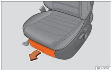 SEAT Ateca Phase 2 (2020) - Tiroir de rangement sous les sièges avant - 1
