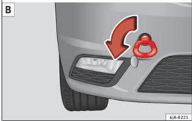 SEAT Toledo 4 (2015-2019) - Eillet de remorquage avant - 2