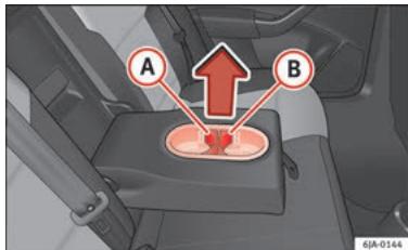 SEAT Toledo 4 (2015-2019) - Porte-boissons de l'accouoir de la banquette arrête - 1