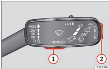 SEAT Toledo 4 (2015-2019) - Utilisation des menus du tableau de bord - 1