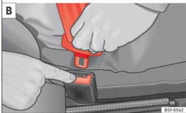 SEAT Toledo 4 (2015-2019) - Boucler et detacher la ceinture de sécurité - 2