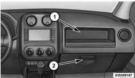 JEEP Compass MK49 Phase 2 (2011-2016) - Boite à gants et espace de rangement - 1
