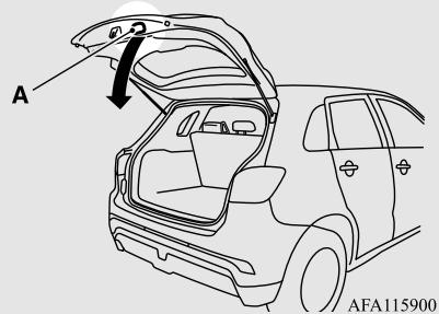 MITSUBISHI RVR Phase 4 (2016-2020) - Mécanisme d'ouverture intérieur du hayon - 1