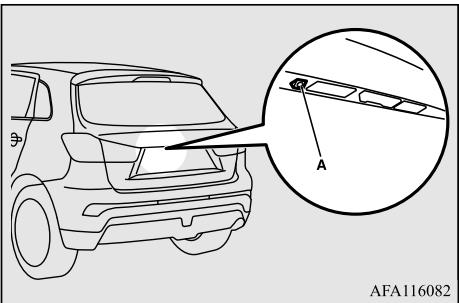 MITSUBISHI RVR Phase 4 (2016-2020) - Emplacement de la caméra de recul - 1