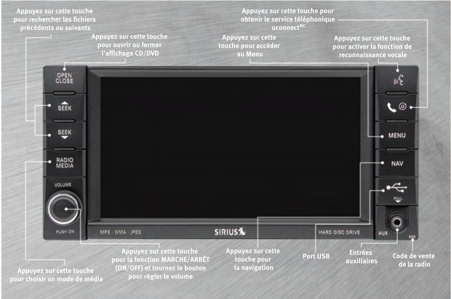 DODGE Dakota 3 Phase 2 (2008-2011) - RADIO À ÉCRAN TACTILE AVEC SYSTÈME DE NAVIGATION - 1