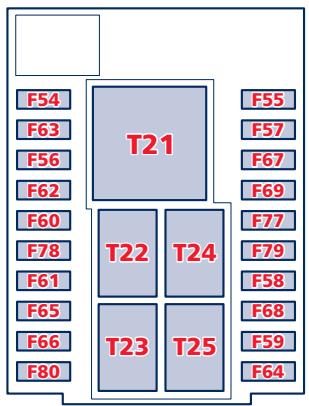 Maserati Granturismo M145 Phase 1 (2007-2017) - Boîtiers à fusibles/relais dans le coffre à bagages - 4