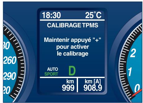 Maserati Granturismo M145 Phase 1 (2007-2017) - Page d'écran calibrage TPMS - 1