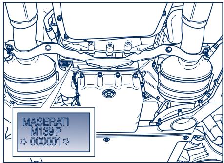 Maserati Granturismo M145 Phase 1 (2007-2017) - Plaque signalétique de la peinture - 2