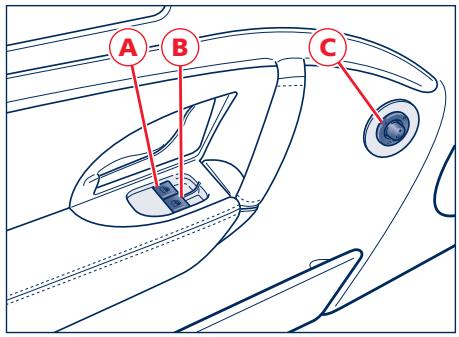 Maserati Granturismo M145 Phase 1 (2007-2017) - Commandes plafonnier avant - 1