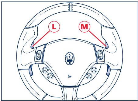 Maserati Granturismo M145 Phase 1 (2007-2017) - Leviers des vitesses au volant - 2