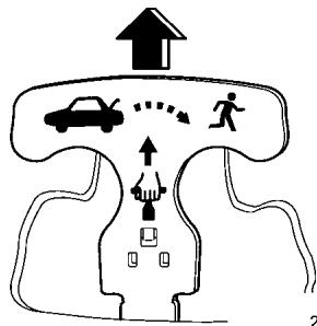 SUBARU Outback (2011) - ■ Poignée de déverrouillage interne du coffre à bagages - 1