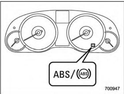 SUBARU Outback (2011) - Témoin avertisseur des freins antiblocage (ABS) - 1