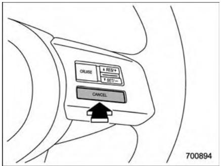 SUBARU Outback (2011) - Désactivation temporaire du régulateur de vitesse - 1