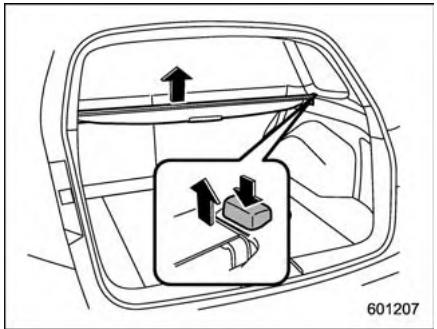SUBARU Outback (2011) - Pour retirer l'ensemble rideau et enrouleur - 1