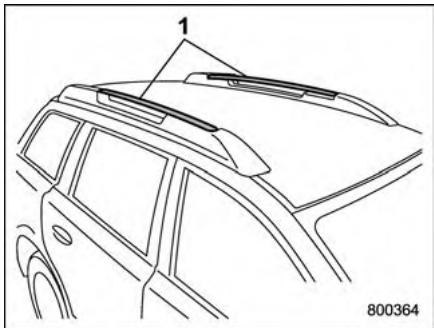 SUBARU Outback (2011) - Les rails de toit avec les traverses de toit intégrées (Outback) - 1
