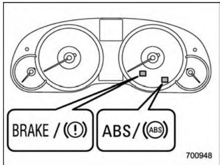 SUBARU Outback (2011) - Mesures à prendre en cas de défectuosité du système EBD - 1