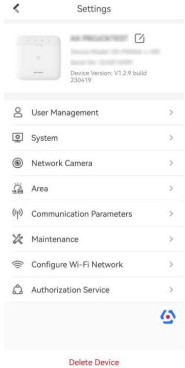 Hikvision AXE PRO - DSPWA64KITWE - Dissocier l'appareil de votre propre compte - 2