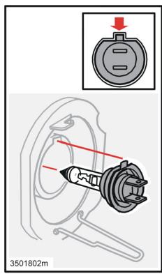 VOLVO V70 - V70R - XC70 (2004-2007) - Pour retirer l'ampoule : - 1