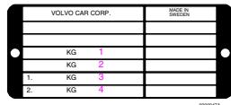 VOLVO V70 - V70R - XC70 (2004-2007) - Poids - 1