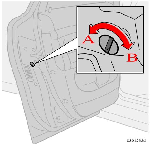 VOLVO V70 - V70R - XC70 (2004-2007) - Dispositif de verrouillage de sécurité pour enfants - 1