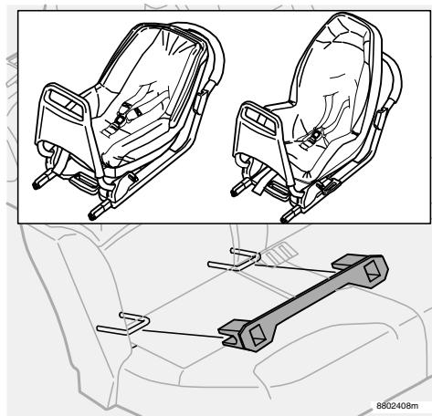 VOLVO V70 - V70R - XC70 (2004-2007) - Système Isofix de fixation de sièges pour enfants (option), Accessoires - 2