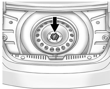 CADILLAC XTS (2012-2019) - Dépose du pneu de secours et des outils - 2