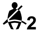 CADILLAC XTS (2012-2019) - Témoin de rappel de bouclage de la ceinture de sécurité du passager - 1