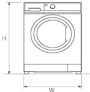 CANDY GD48SB6S - Dimensions du produit - 1