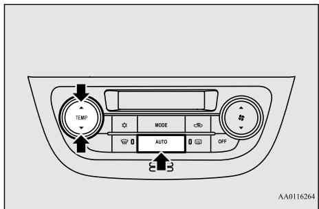 MITSUBISHI Mirage G4 (2016-2019) - Fonctionnement du système de climatisation (mode automatique) - 1