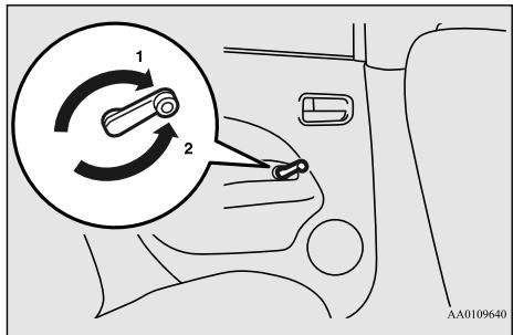 MITSUBISHI Mirage G4 (2016-2019) - Commande de vitremanuelle (le cas échéant) - 1