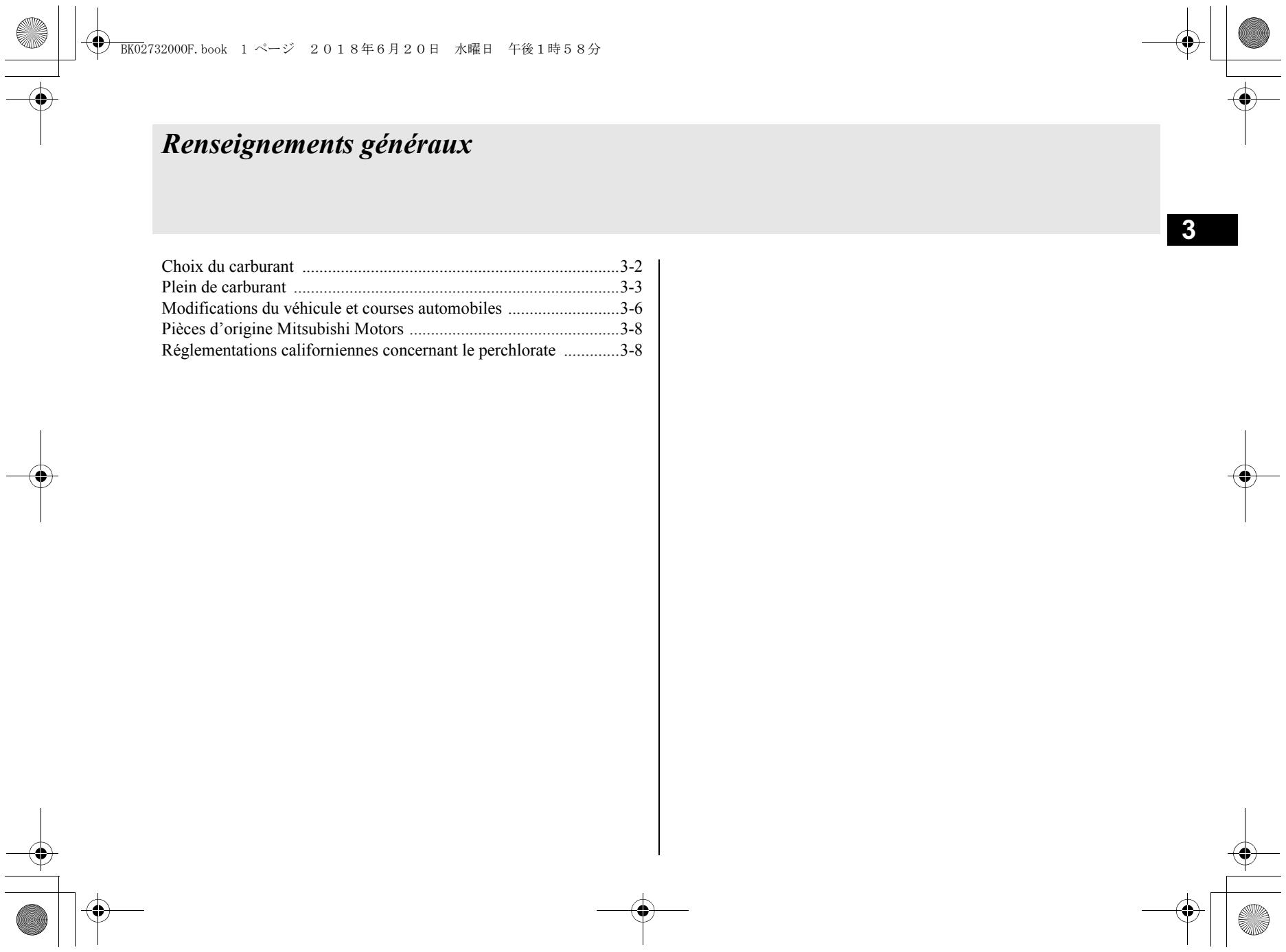 MITSUBISHI Mirage G4 (2016-2019) - AVERTISSEMENT - 1
