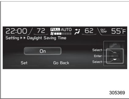 SUBARU WRX - WRX STI (2018) - Réglage de l'heure d'été - 1