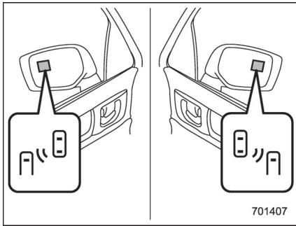 SUBARU WRX - WRX STI (2018) - Témoin indicateur/signal sonore d'avertissement d'approche BSD/RCTA - 1
