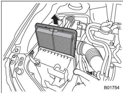 SUBARU WRX - WRX STI (2018) - ■ Remplacement de l'objet du filtre à air - 3