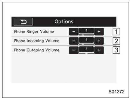 SUBARU WRX - WRX STI (2018) - Reglages du volume du téléphone - 1