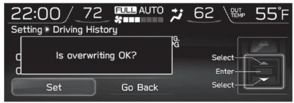 SUBARU WRX - WRX STI (2018) - Effacer un réglage - 3