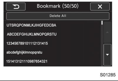 SUBARU WRX - WRX STI (2018) - Supprimer un signet de la liste - 1