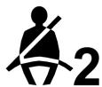 CADILLAC XT6 (2021) - Témoin de rappel de bouclage de la ceinture de sécurité du passager avant - 1