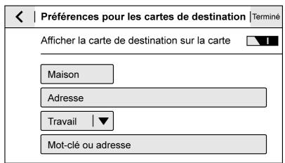 CADILLAC XT6 (2021) - Préférences de la carte de destination - 1