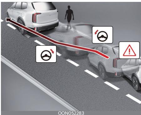 KIA Telluride Phase 2 (2023) - Fonction Assistance en cas de manoeuvres d'evitement (selon l'équipement) - 1
